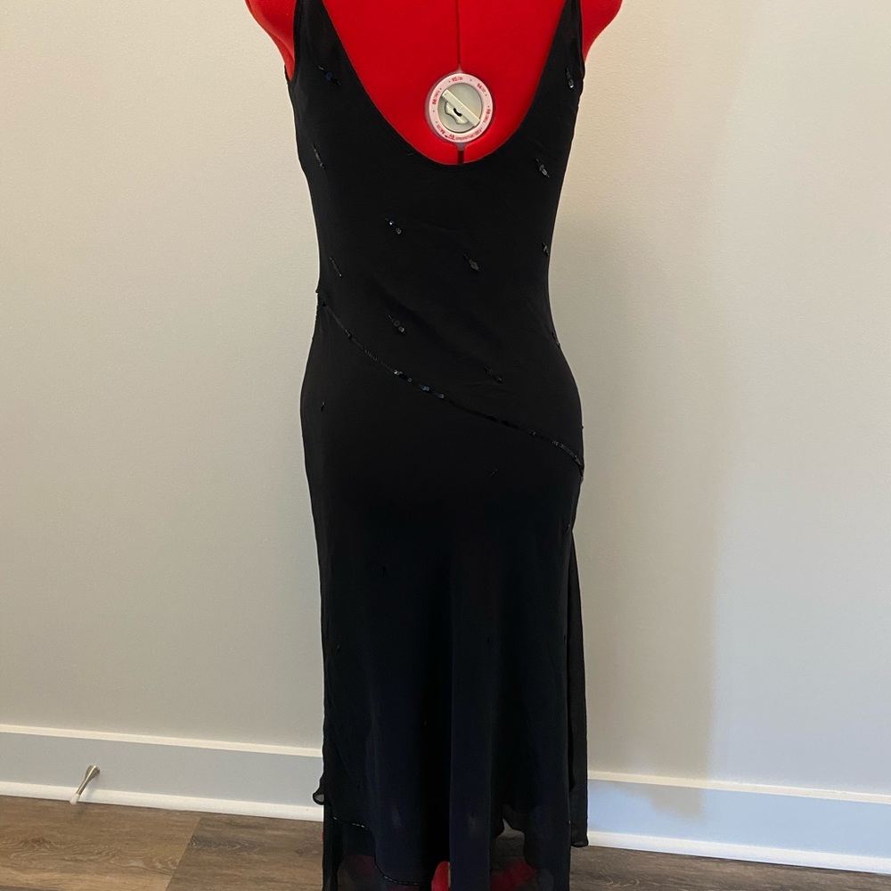 Next Beautiful chiffon black dress - size 10 - Picture 4 of 4